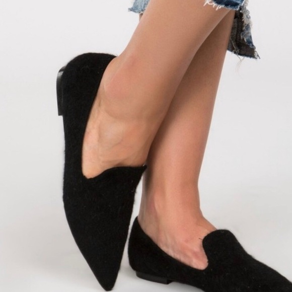Closeout!▪️NIB POL Black Mohair Flats-8 - Picture 3 of 8